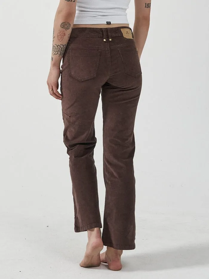 Alyssa Cord Pant - Postal Brown