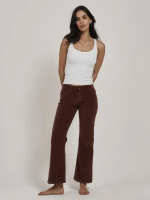 Alyssa Cord Pant - Ruby Wine