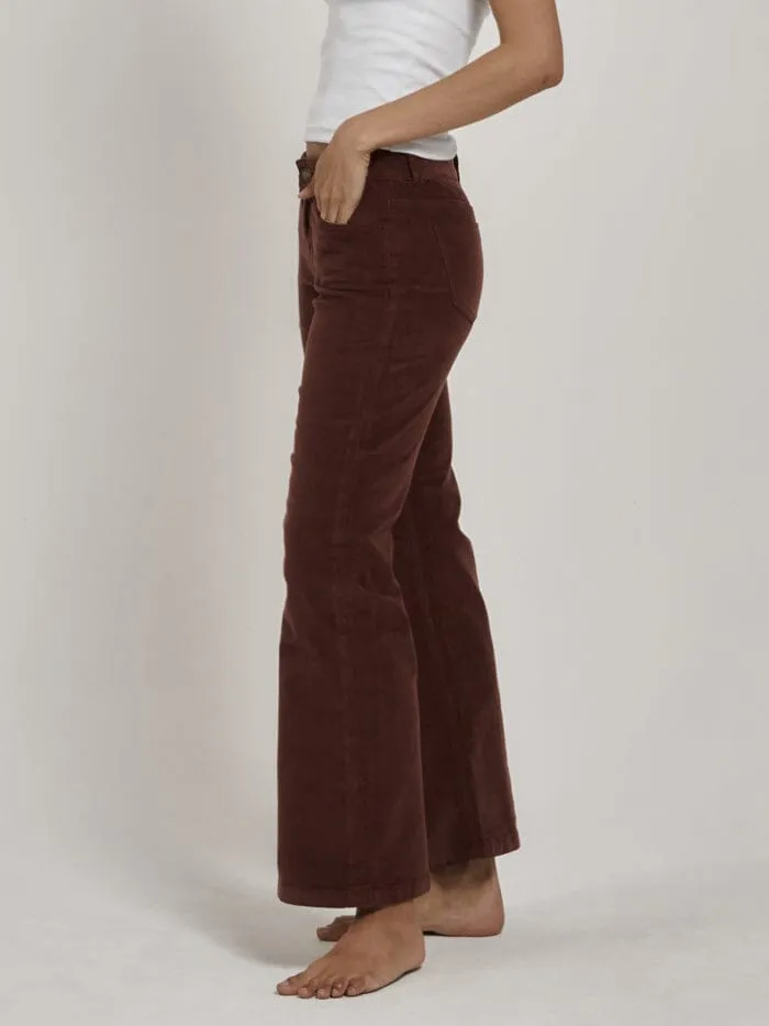 Alyssa Cord Pant - Ruby Wine