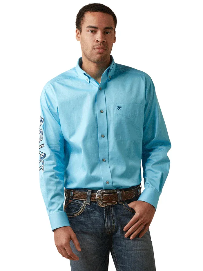 Ariat Mens Logo Classic Blue Shirt