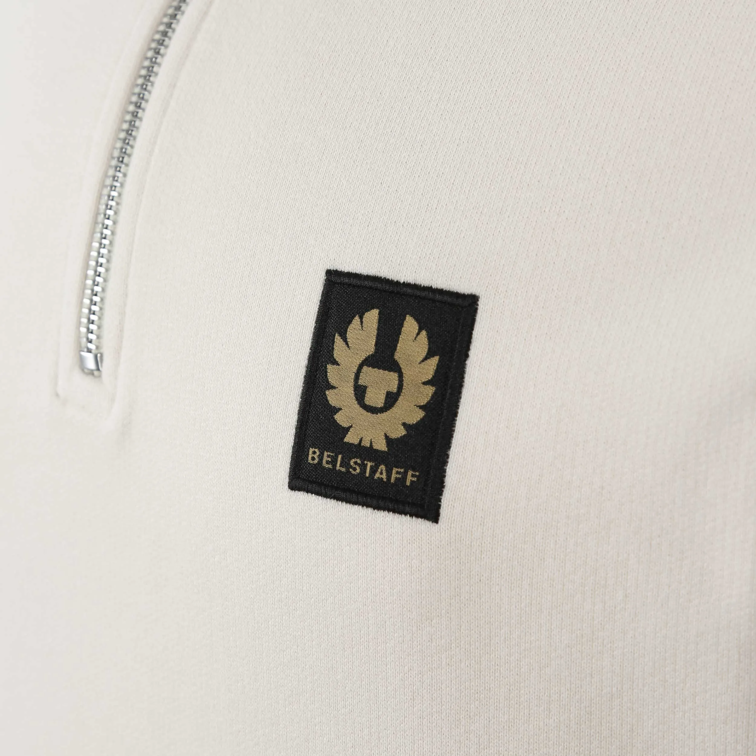 Belstaff Quarter Zip Sweat Top in Moonbeam