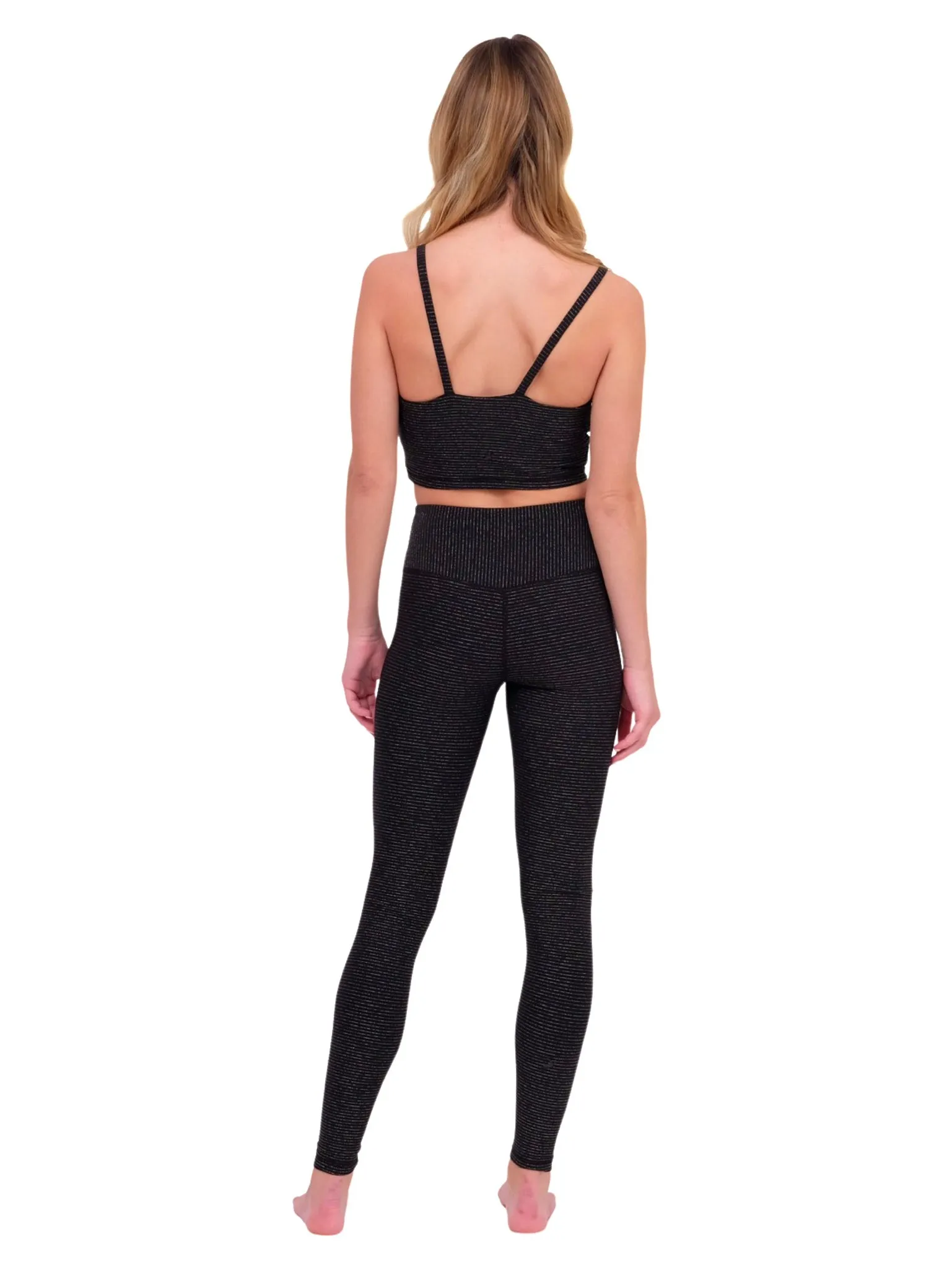 Black With Shimmer Yoga Pants