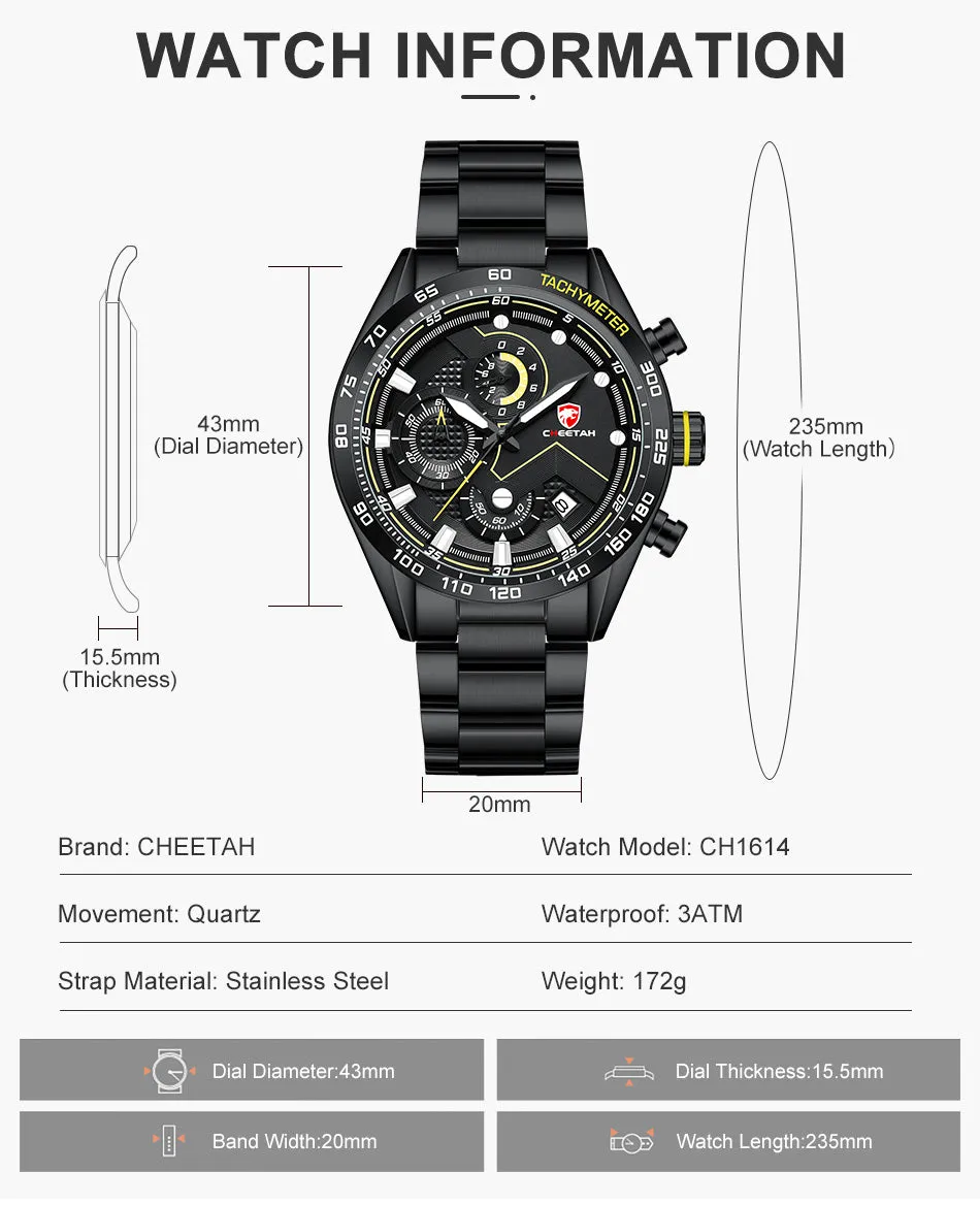 CHEETAH CH1614 CREST - Men's Sophisticated Fashion Watch