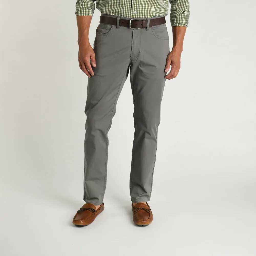 Duck Head Men's Shoreline Twill 5-Pocket / Steel Gray