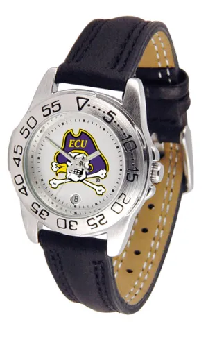 East Carolina Sport Leather Ladies Watch