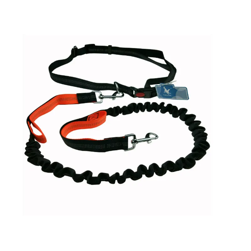 Elastic Running Dog Leash with Waist Belt