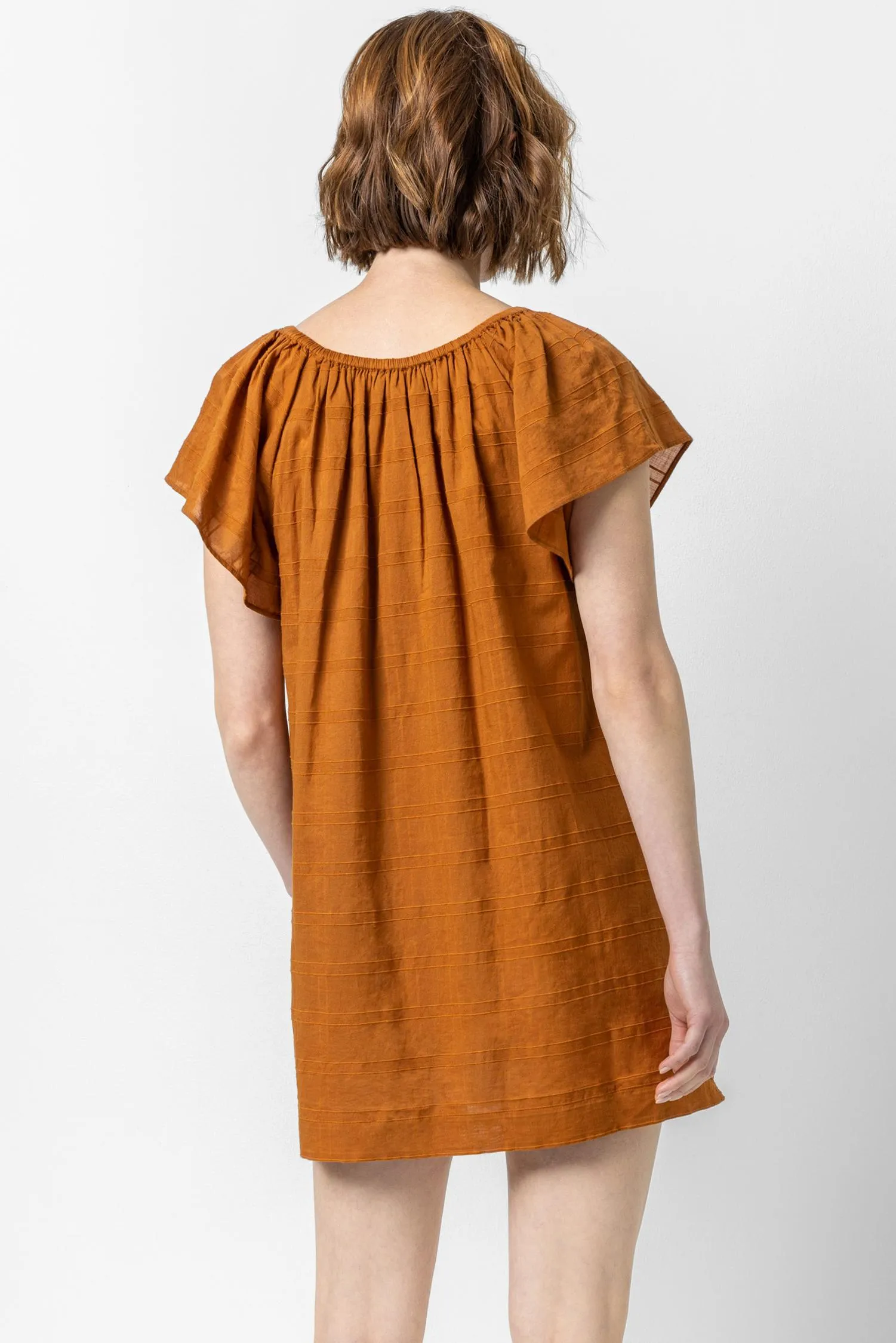 Flutter Sleeve Raglan Dress