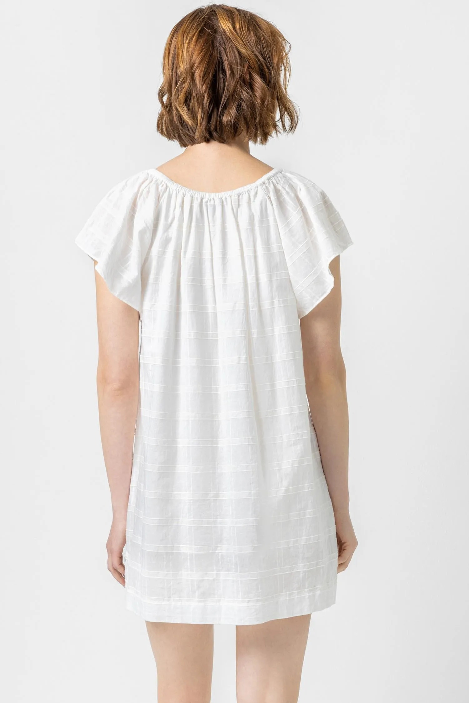 Flutter Sleeve Raglan Dress