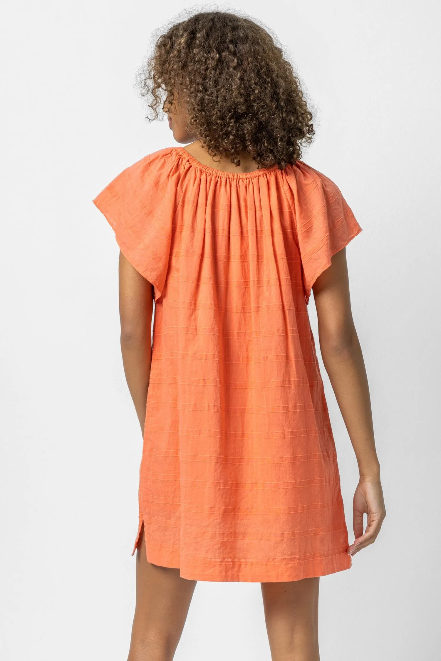 Flutter Sleeve Raglan Dress