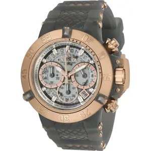 Invicta Women's Subaqua Chrono Rose Gold Tone S. Steel Silicone Watch 24380