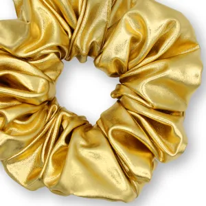 KING SIZE Metallic Scrunchies XXL Oversized Made in the USA Gold