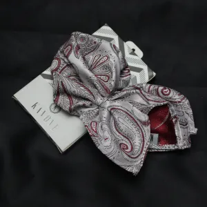 Kovove Exotic White Paisley Pocket Square For Men