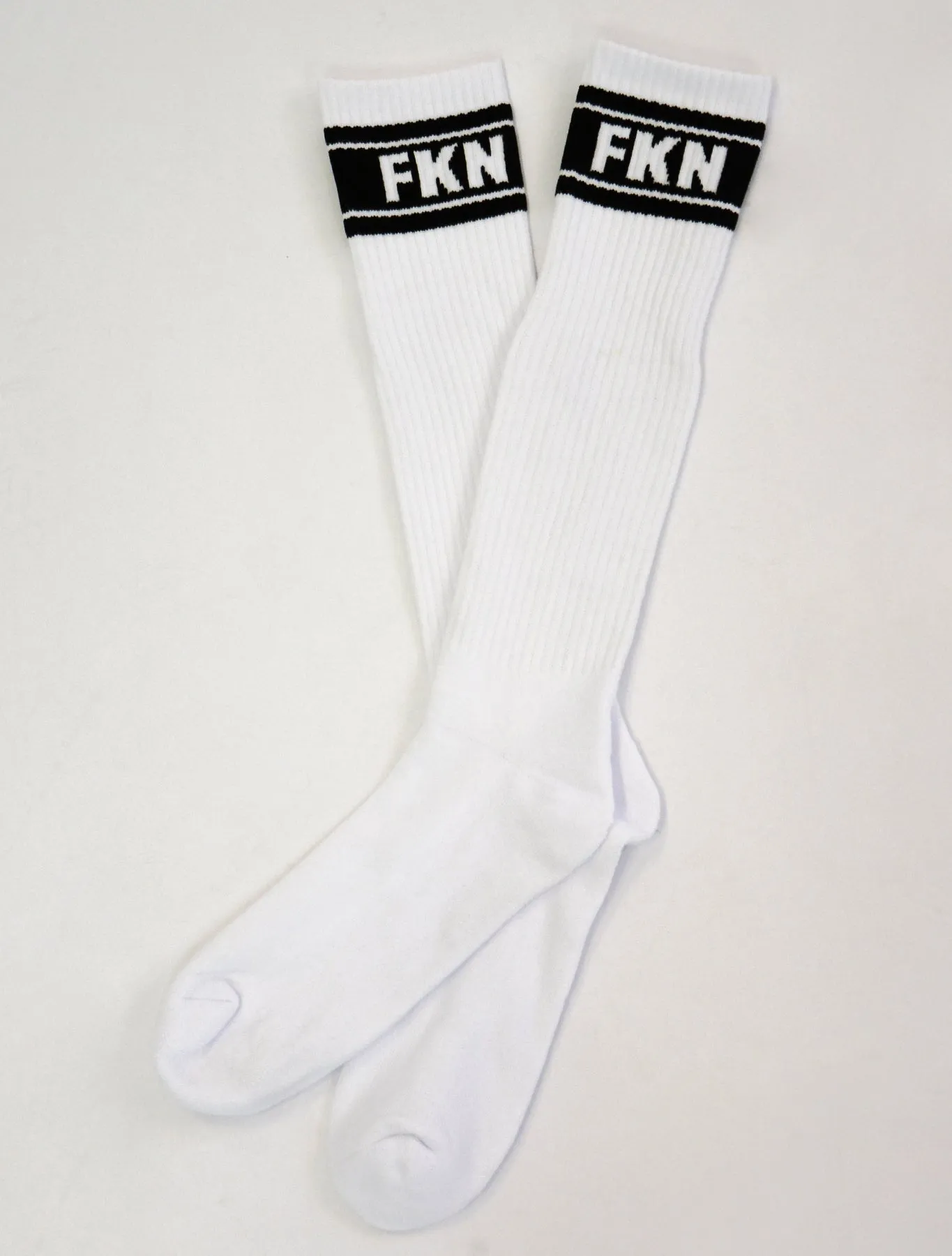 Long Knee High Gym Socks | White