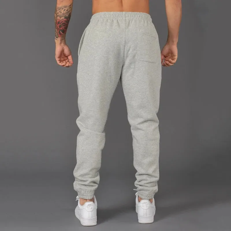 MC - Men’s Workout Joggers: Cotton sweatpants with embroidery, ideal for fitness and casual wear