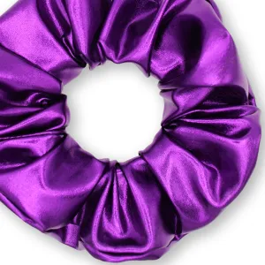 Metallic Scrunchies Available in 3 Sizes Made in the USA Purple