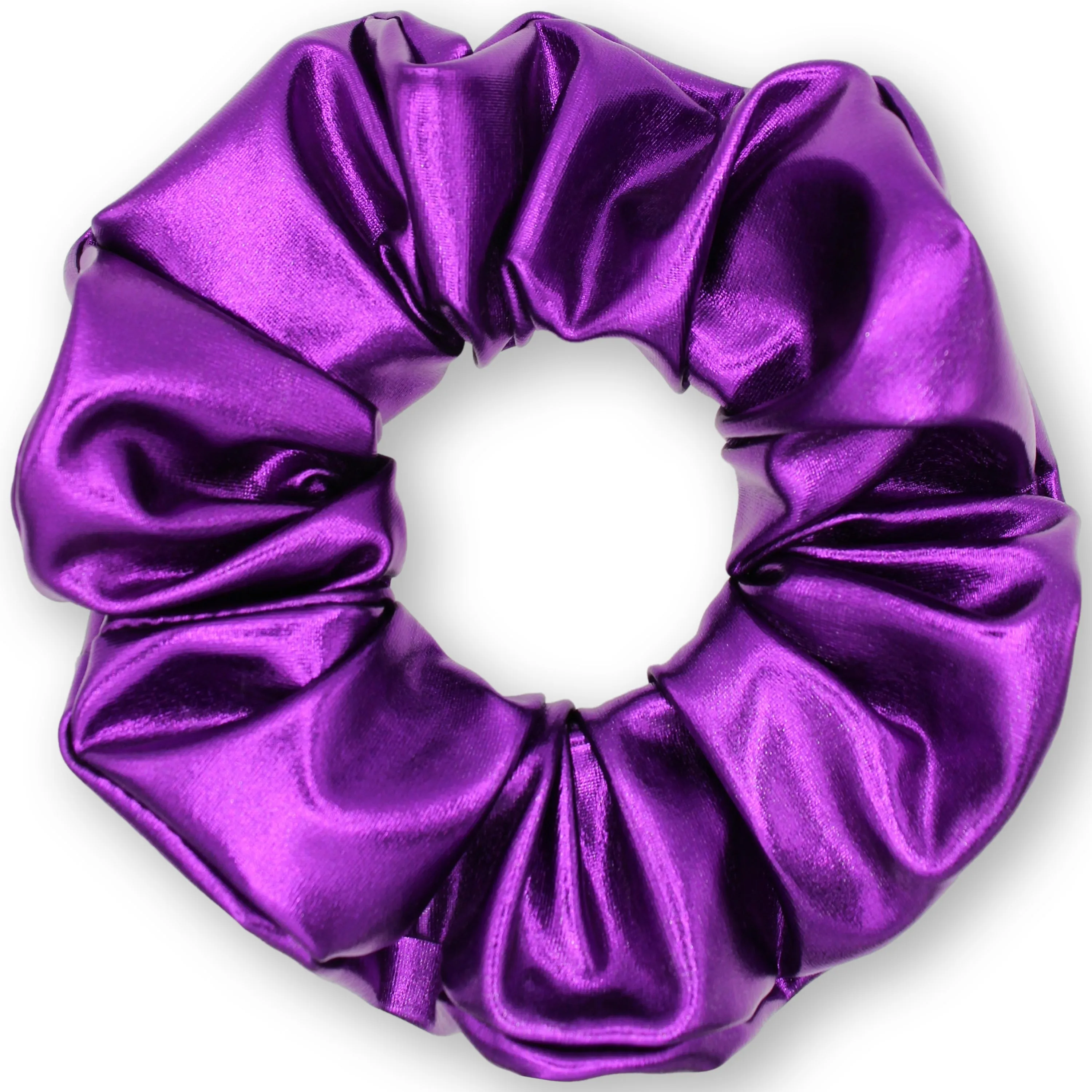 Metallic Scrunchies Available in 3 Sizes Made in the USA Purple