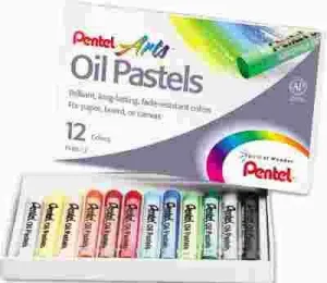 Oil Pastel Set With Carrying Case12-Color Set Assorted 12/Set