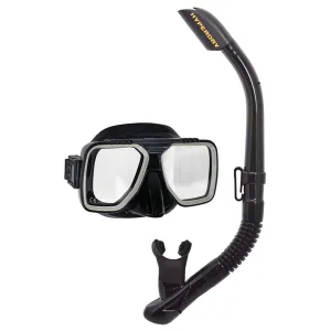 Open Box Tusa Sport Adult Liberator Mask and Snorkel Combo - Black / Black