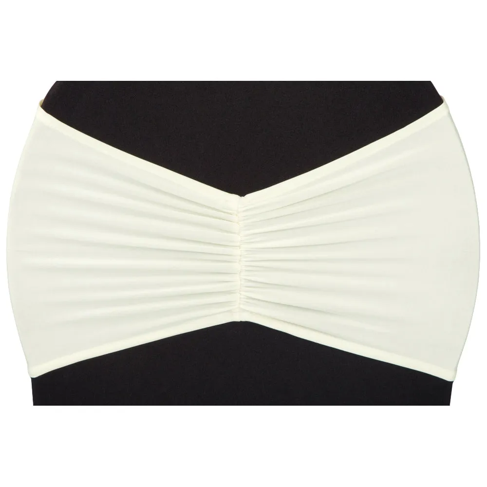 Ruffled Spandex Chair Band - Ivory