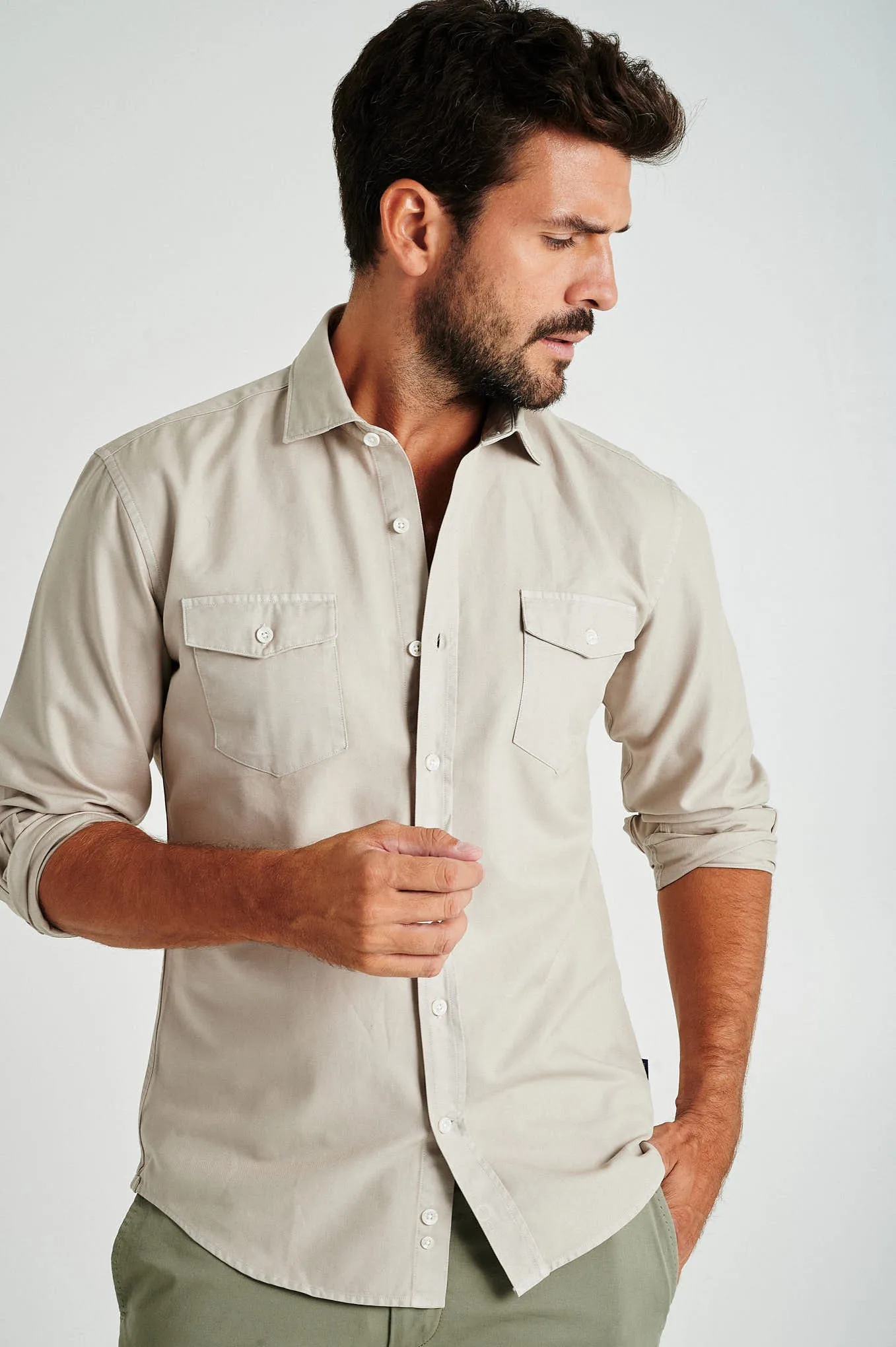 Slim fit Twill Garment Dye OverShirt