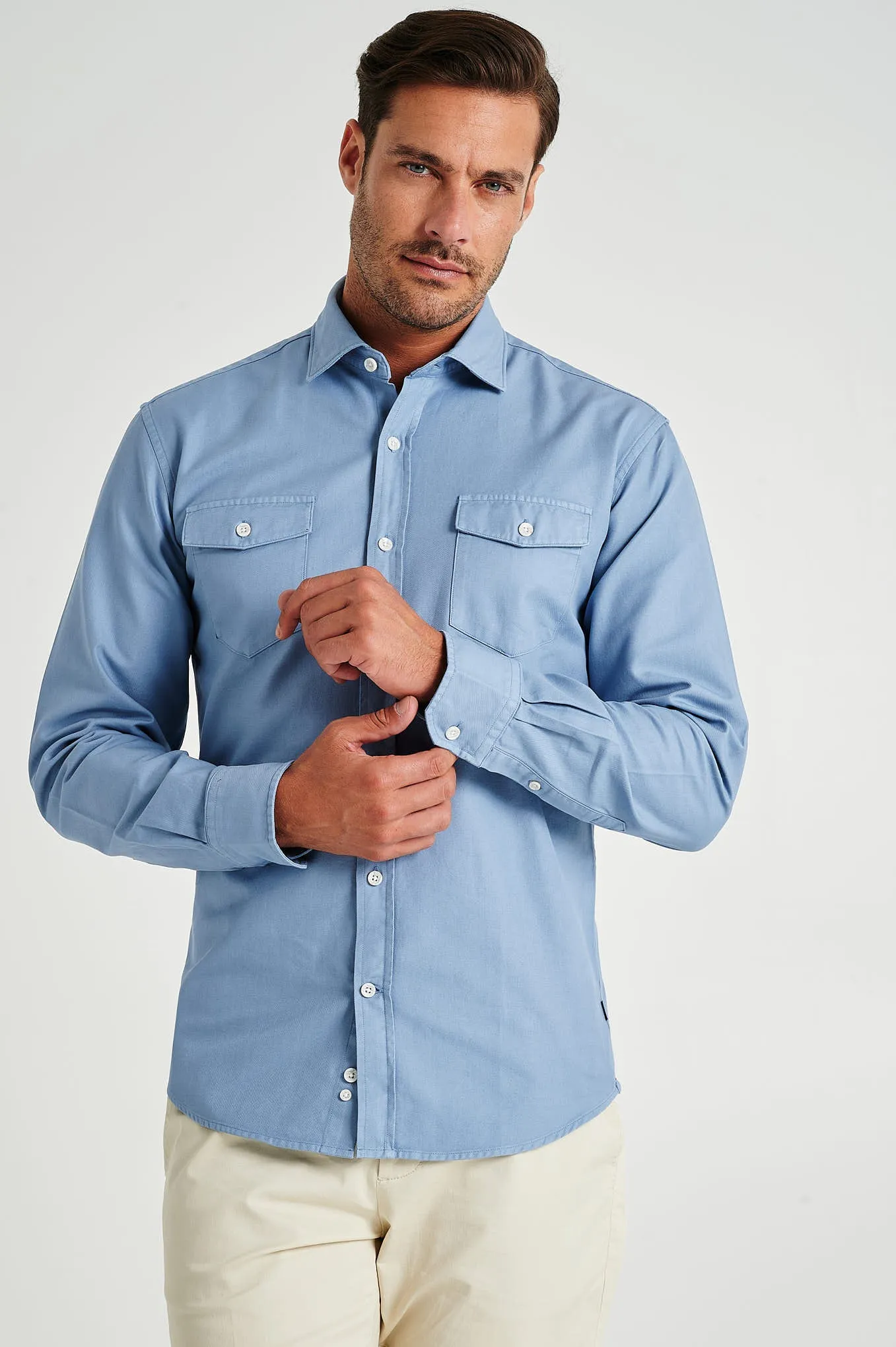 Slim fit Twill Garment Dye OverShirt