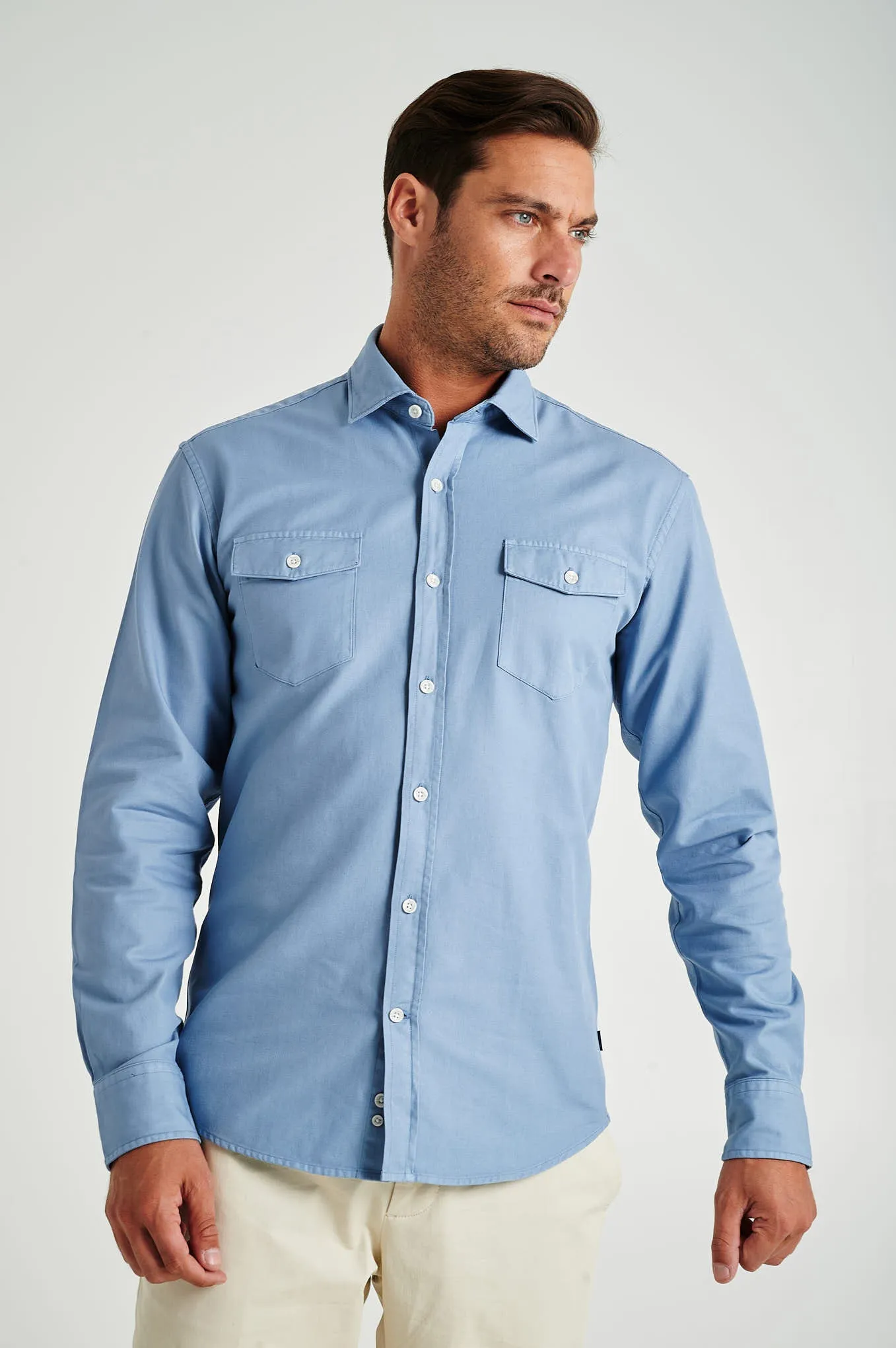 Slim fit Twill Garment Dye OverShirt