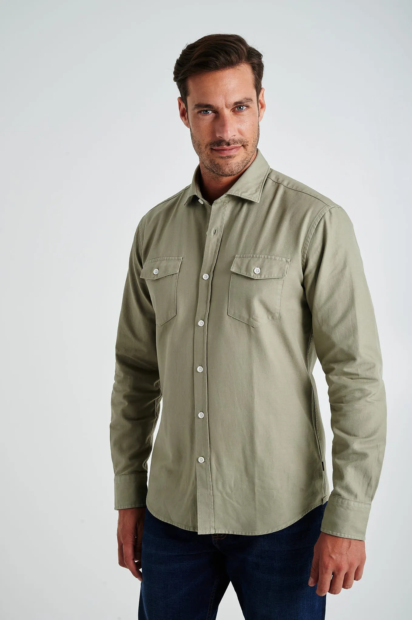 Slim fit Twill Garment Dye OverShirt