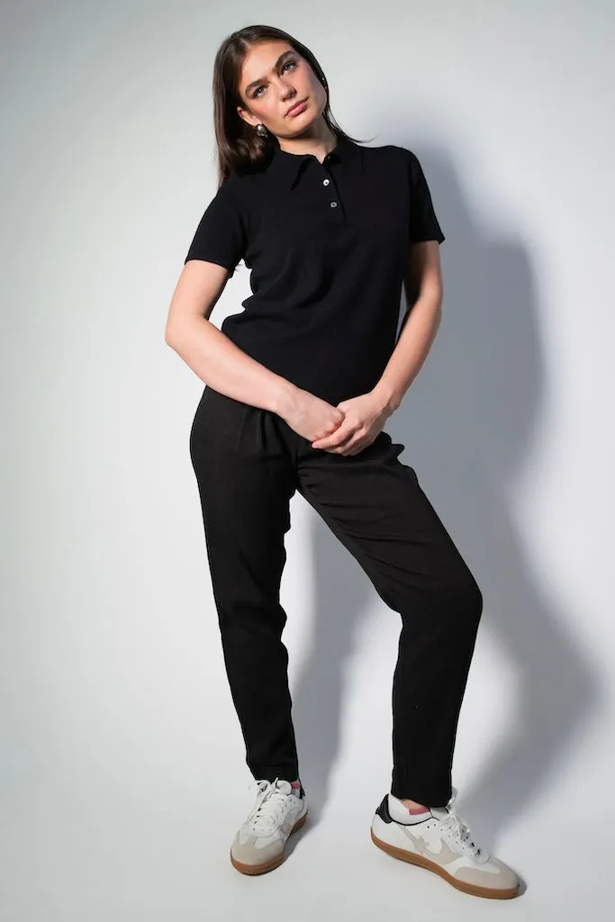 Transit Par Such Elasticated Slim Pant Black