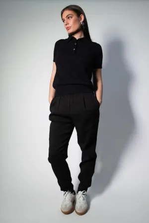 Transit Par Such Elasticated Slim Pant Black