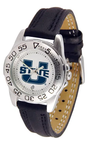 Utah State Aggies Sport Leather Ladies Watch