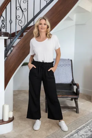 Wide Leg Olivia Pant | Black | FINAL SALE