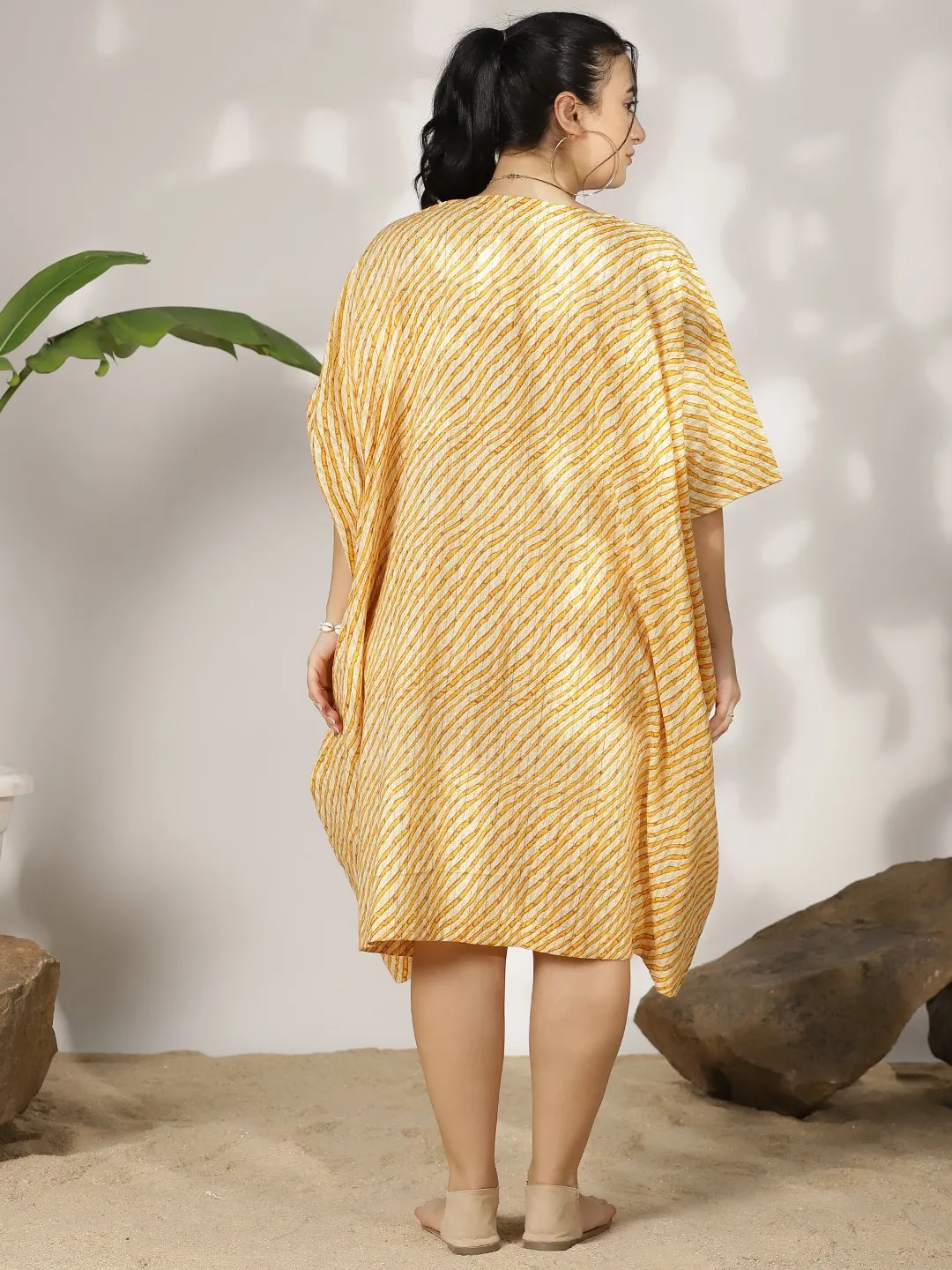 YellowStripes Cotton LoungeDress